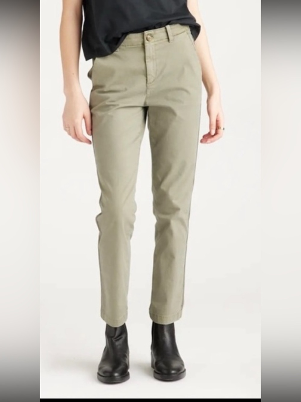 G.H. Bass & Co. Olive Green Stretch Chino Pants Size 12